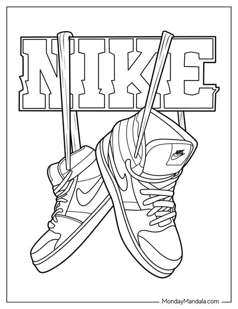 nike schoen kleurplaat|Nike Coloring Pages (Free PDF Printables) .